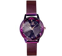 RORIOS Femme Montre Analogique Quartz Watches Cristal Ciel étoilé Dial Acier Inoxydable Mesh Bracelet Mode Montres pour Femmes Fille