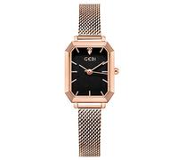 RORIOS Femme Montre Analogique Quartz Watches Square Dial Acier Inoxydable Montre Bracelet Élégant Femme Montre