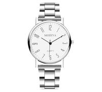 RORIOS Homme Montre Chronographe Simple/Double/Triple Quartz Analogique Bracelet en Acier Inoxydable Imperméable Wristwatches Montres avec Affichage Numérique/Chiffres Romains Blanc