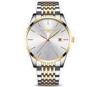 RORIOS Mince Montres Bracelet Business Homme Quartz Analogique Date Acier Inoxydable Band Étanche Multifonction