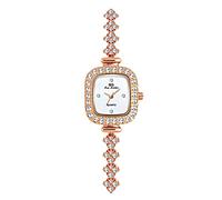 RORIOS Mode Montre Femme Montre Carré avec Bracelet en Diamant Analogique Quartz Montre pour Femmes Filles Imperméable Montre Bracelet