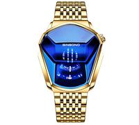 RORIOS Mode Montre Homme Quartz Analogique Montre en Acier Inoxydable créatif Montres Bracelet pour Homme Sportif Montre Homme