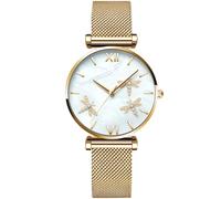 RORIOS Mode Montres Femmes Imperméable Quartz Analogique Montres Bracelet en Acier Inoxydable Affaires Montre pour Femme Fille, Or B., L, Bracelet