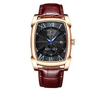 RORIOS Mode Montres Homme Quartz Analogique Montres Lumineuses Cadran Bande de Cuir Étanch Sports Montres pour Homme