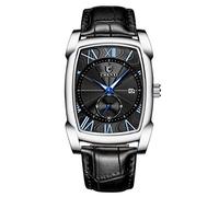 RORIOS Mode Montres Homme Quartz Analogique Montres Lumineuses Cadran Bande de Cuir Étanch Sports Montres pour Homme