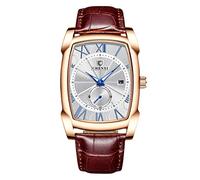 RORIOS Mode Montres Homme Quartz Analogique Montres Lumineuses Cadran Bande de Cuir Étanch Sports Montres pour Homme