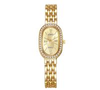 RORIOS Montre à Quartz Femme Montres de Soirée avec Bracelet Métal et Détails Cristal Watch Poignet Décontractée pour Quotidien & Fête Or