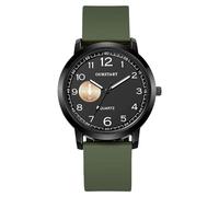 RORIOS Montre à Quartz Homme Montres de Sport Casual avec Bracelet en Silicone Mode Multicolore pour Un Port Éveryday Watch Vert