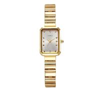RORIOS Montre À Quartz pour Femme Bracelet Acier Inoxydable Doré Montres Robe avec Cadran Rectangulaire Élégante Blanc