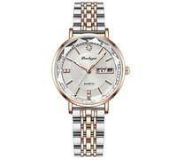 RORIOS Montre Analogique à Quartz Femme avec Bracelet en Acier Inoxydable - Diamant, Étanche pour Filles et Femmes