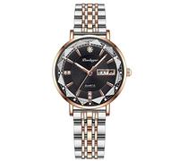 RORIOS Montre Analogique à Quartz Femme avec Bracelet en Acier Inoxydable - Diamant, Étanche pour Filles et Femmes