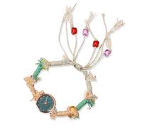 RORIOS Montre Bohème Femme Bracelet Perles Artisanale Retro Montres Casual pour Quotidien & Soirée Vert