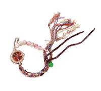 RORIOS Montre Bohème Femme Fait Main Bracelet Montres à Perles & Tassel Quartz Moderne pour Quotidien & Fête Rouge