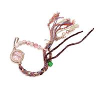 RORIOS Montre Bohème Femme Fait Main Bracelet Montres à Perles & Tassel Quartz Moderne pour Quotidien & Fête Rose