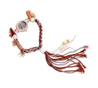 RORIOS Montre Bohème Femmes Bracelet Tressé avec Tassel Perles Quartz Analogique Étanche Accessoire Mode pour Plage Fête & Vie Quotidienne Noir
