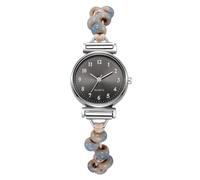 RORIOS Montre Bracelet Analogique Femme Léger Band Élastique avec Strass Mode Montres Quotidienne pour Femmes Noir