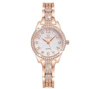 RORIOS Montre Bracelet Élégant pour Femmes Montre de Poignet Habillées Analogique Quartz Montre Dames Diamant Montres Or Rose Acier Inoxydable