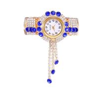 RORIOS Montre Bracelet Femme avec Strass Élégante Montres Bangle Ton Or à Mouvement Quartz Watch Mode Multicolore pour Usage Quotidien & Cadeau Bleu