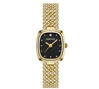 RORIOS Montre Carrée Mode Femmes Montres Bracelet en Ton Or avec Plusieurs Couleurs Watches Robe Élégante pour Quotidien & Soirée Noir