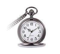 RORIOS Montre de Poche Vintage Montre de Poche à Quartz Acier Inoxydable Antique Montre à Gousset