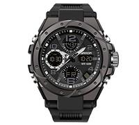 RORIOS Montre de Sport Numérique pour Homme - Imperméable, Militaire avec Alarme - Mode Grand Cadran