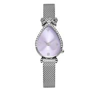 RORIOS Montre Élégante Femme Forme de Goutte Bracelet en Acier Inoxydable Maille Accessoire Mode pour Usage Quotidien et Soirées Violet
