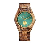 RORIOS Montre en Bois Analogique Quartz avec Bracelet Naturel pour Hommes et Femmes