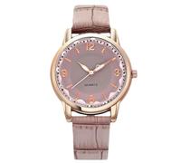 RORIOS Montre Facile à Lire Bracelet en Cuir Quartz Analogique Numérique Mode Montres étanche Délicate Watches pour Femme Violet