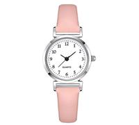 RORIOS Montre Facile à Lire Quartz Analogique Numérique Montre avec Bracelet en Cuir Simple Classic étanche Watches pour Femme Rose