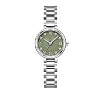 RORIOS Montre Femme à Quartz Bracelet Acier Inoxydable Cadran Rayé Soleil Marqueurs Cristallins Étanche Montres Décontractée Élégante Usage Quotidien pour Elle Vert