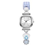 RORIOS Montre Femme Ado avec Charm Smiley Élégante Petite Montre Quartz Léger Analogique Mode pour Adolescentes & Jeunes Femmes Blanc