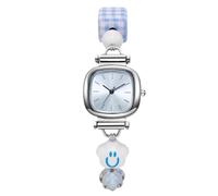 RORIOS Montre Femme Ado avec Charm Smiley Élégante Petite Montre Quartz Léger Analogique Mode pour Adolescentes & Jeunes Femmes Bleu