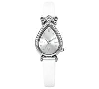 RORIOS Montre Femme avec Cadran en Forme de Goutte et Décoration Strass Plusieurs Couleurs Styles Cadran Elegante Montres pour Dames Blanc