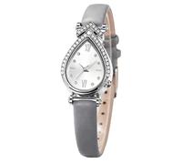 RORIOS Montre Femme avec Cadran en Forme de Goutte et Décoration Strass Plusieurs Couleurs Styles Cadran Elegante Montres pour Dames Gris