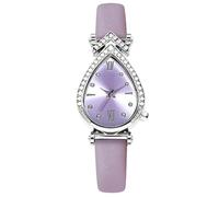 RORIOS Montre Femme avec Cadran en Forme de Goutte et Décoration Strass Plusieurs Couleurs Styles Cadran Elegante Montres pour Dames Violet