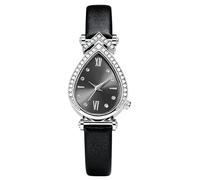 RORIOS Montre Femme avec Cadran en Forme de Goutte et Décoration Strass Plusieurs Couleurs Styles Cadran Elegante Montres pour Dames Noir