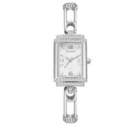 RORIOS Montre Femme avec Cristal Cadran rectangulaire Mouvement Quartz étanche Bijou élégant pour Robe Quotidien et Cadeau Blanc