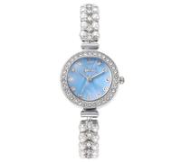 RORIOS Montre Femme avec Strass Bracelet en Perles Pièce élégante pour Quotidien & Soirée chez Les Femmes à la Mode Bleu