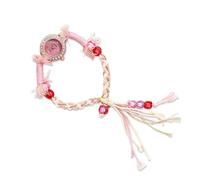 RORIOS Montre Femme Bohème Montres Bracelet Artisanale Tressée Cadran Strass Bracelet à Franges Réglable Watch Mode Léger Rouge