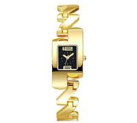 RORIOS Montre Femme de Mode Carrée en Acier Montres à Quartz Multicolore Bracelet Watch Stylish Piece Horlogère Jour pour Femmes Or Noir