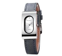 RORIOS Montre Femme Élégante Rectangulaire Boîtier Fin Bracelet Cuir Montres Analogique Quartz Résistante à l’Eau Accessoire Mode Gris argenté