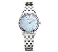 RORIOS Montre Femme en Acier Inoxydable avec Strass Montres à Quartz Analogique de Mode Pièce d'Horlogerie Élégante et Casual pour Usage Quotidien & Cadeau Bleu