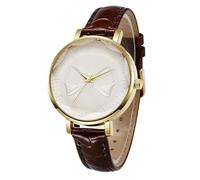 RORIOS Montre Femme en Cuir Mode avec Cadran à Ruban Montres Analogique Quartz Femmes Multicolore Watch Décontractée Élégante pour Fête & Bureau Marron