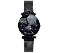 RORIOS Montre Femme Etanche Quartz Analogique Montre Ciel étoilé Diamant Acier Inoxydable Bracelet Mode Diamant Montres pour Femme