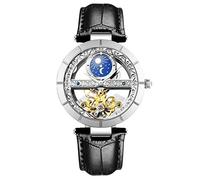 RORIOS Montre Femme Mécanique Automatique Femme Montre Bracelet en Cuir véritable Remontoir Automatique Dames Montres