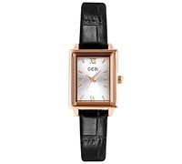 RORIOS Montre Femme Rectangle Analogique Quartz Avec Bracelet en Cuir Casual Imperméable