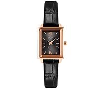 RORIOS Montre Femme Rectangle Analogique Quartz Avec Bracelet en Cuir Casual Imperméable