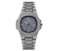 RORIOS Montre Femme Strass Montres en Acier Inoxydable avec Date & 30m Étanche Tendance Féminine pour Fête & Quotidien Noir