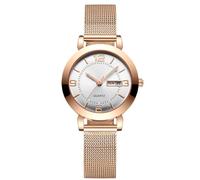 RORIOS Montre Femmes Minimaliste Montre De Poignet Analogique Quartz Montres Calendrier Lumineuse Montre Dames Affaires avec Bracelet Blanc