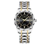 RORIOS Montre Homme Analogique Quartz Acier Inoxydable Cadran Lumineux Date Style Classique Moderne Idée Cadeau Parfaite pour Père Mari Anniversaire Fête des Pères Noir